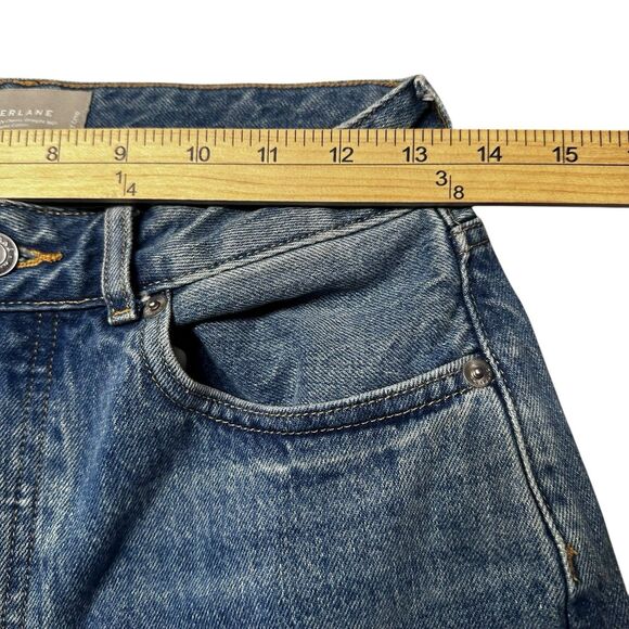 Everlane 90s Cheeky Straight Jeans Women’s 27 Crop Blue High Rise Button Fly - Picture 10 of 13